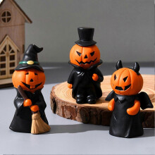 Griezelig Halloween pompoenmannetje van hars met heksenhoed voor huis- en tuindecoratie in het Verenigd