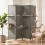 Homcom HOMCOM 4 Panel Folding Room Divider, Privacy Screen with Shelves, Grey 1