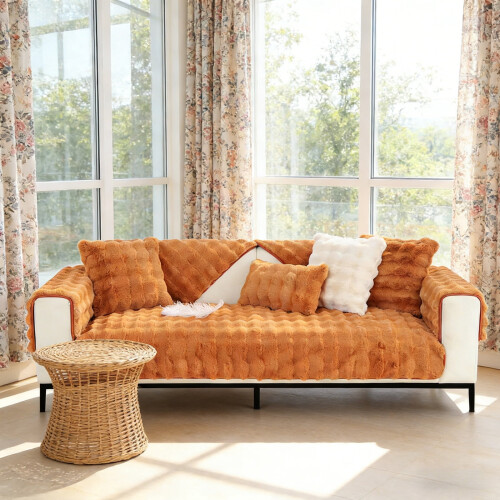 Sofa Cushion Polyester Orange 47.24 x 27.56 in