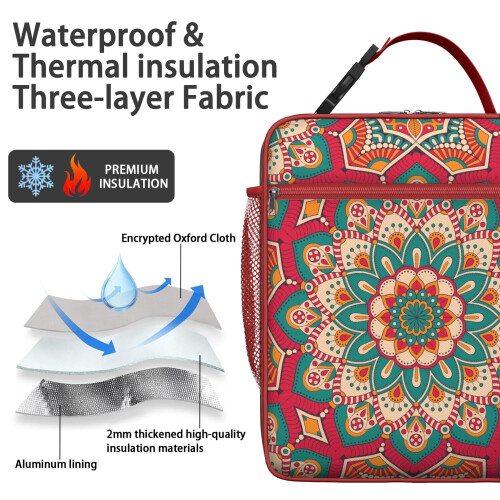 Cooler Lunch Bag Mandala Psychedelic Style 1 Pack 2