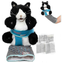 Marionnettes à main Chat Lutteur - Jouets animaux rembourrés pour jouer et faire de l'exercice en toute