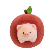 Schattig en grappig varkentje knuffel met fruitmotief, zacht en comfortabel varkentje, educatief speelgoed