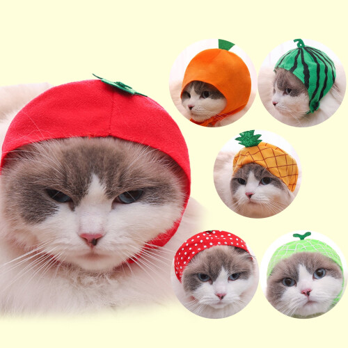 Pet Sun Protection Hat Fruit Shape Breathable Non-woven