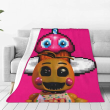 Gezellige microfiber plaid met cartoonfiguurtje - zacht en lichtgewicht voor op de bank of het bed.
