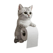 3D Cat Toilet Paper Holder Wall Mount for Bathroom Kitchen