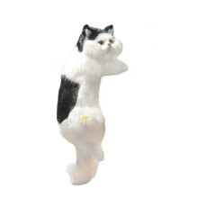 Pluche kattenfiguurtje, schattig en zeer realistisch beeldje, verzamelobject en cadeau.