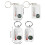 Compass Thermometer Keychain Pocket-Sized 5