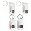Compass Thermometer Keychain Pocket-Sized 8