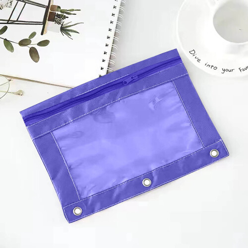 AuroraX Pencil Bag Purple Zipper 1 Pack