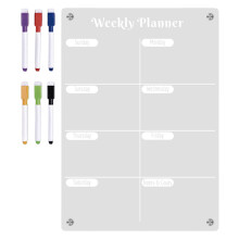 Acrylic Magnetic Meal Planner Board Clear Weekly Calendar