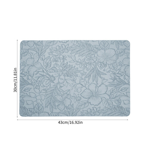 Washable Heat-Resistant Placemats Blue 4-Pack