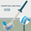 Toilet Brush Long Handle Rustproof Bathroom Cleaner Blue 1