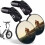 Electric Bike Mirrors Foldable Adjustable Convex Lens 1 Pair 1