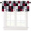 Plaid Valance with Moose Deer Buffalo Pattern Vintage Pine 1