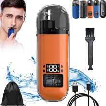 Nose Hair Trimmer Portable IPX7 Waterproof Dual Edge Blades