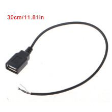 USB 2.0 Type A female jack pigtail cable 4-wire