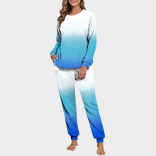 Women's Fleece Loungewear Set Raglan Sleeves Long Sleeve