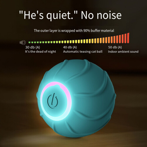 Interactive Dog Toy Ball with 2 Modes USB-C Rechargeable