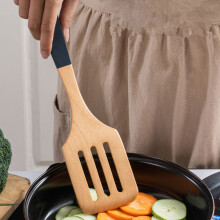 Wooden Spatula Soup Spoon Ergonomic Handle 1 Piece