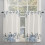 Thanksgiving Kitchen Curtains Blue White Pumpkin Eucalyptus 2
