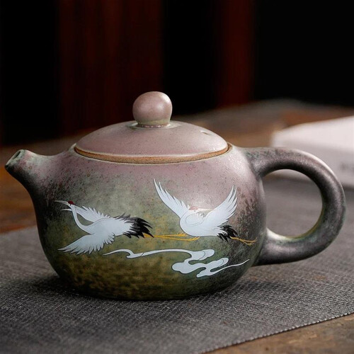 Vintage handmade porcelain teapot for oolong tea 1