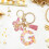 Resin Butterfly Pendant Keychain with Sequins 4