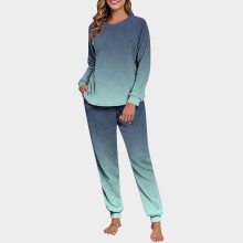 Women's Fleece Loungewear Set Raglan Sleeves Long Sleeve