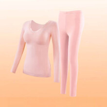 Women's Winter Pajama Set Fleece-Lined Pink XL