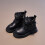 Children's British-style side-zip leather short boots 1