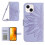 Purple PU Leather Flip Wallet Case for iPhone 14 Plus 6.7 1