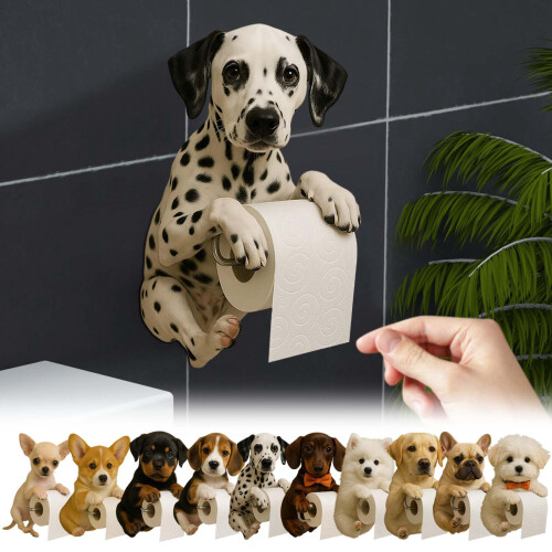 3D Printed Dog Toilet Paper Holder Wall-Mounted