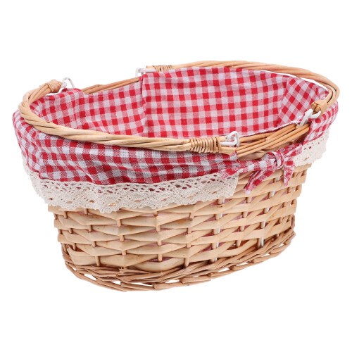 Folding Picnic Basket Table for Fruit Picking, Retro Style