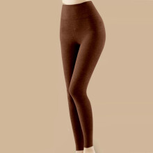Women's High-Waisted Coffee Leggings Nylon Spandex XL