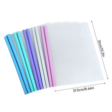 Clear Letter-Size Document Folders 8.46" x 12.2" 5-Pack