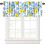 Lemon Window Valance Summer Blue Floral Print Blackout 1