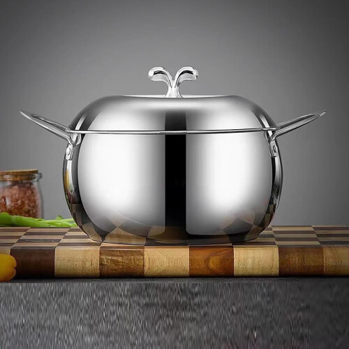 304 Stainless Steel Soup Pot Thickened Bottom Double Handle
