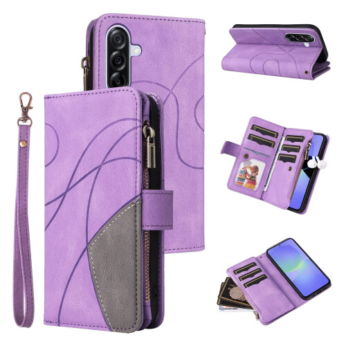 Purple PU Leather Wallet Case for Samsung Galaxy A36 5G