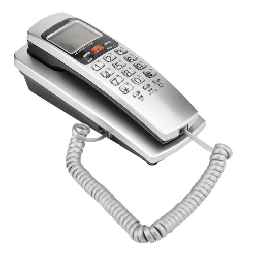 Wall-Mounted DTMF Landline Telephone with Caller ID