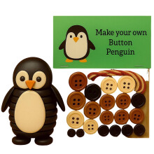 Animal Button Ornament DIY Kit with Owl Sea Turtle Raccoon
