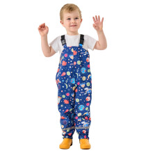 Kids Waterproof Rain Pants with Suspenders Lightweight Long