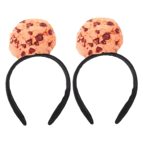 FRCOLOR Cookie Headband for Girls 2 pcs 1