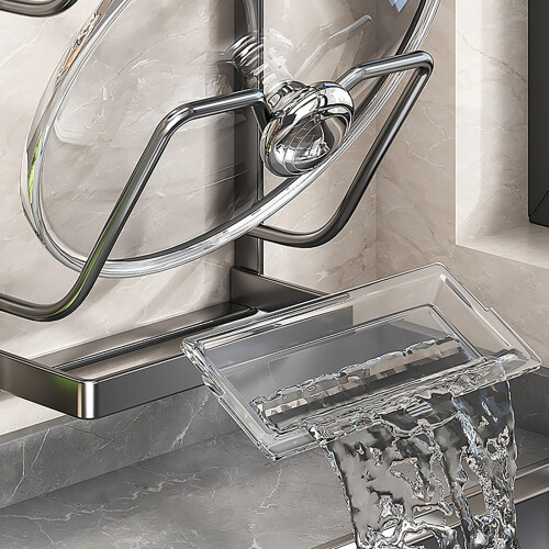 Wall-Mounted Pot Lid Rack No-Drill Under-Cabinet 2