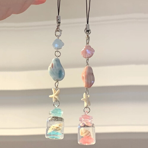 Transparent Kawaii Wind Chime Keychain with Lanyard 1