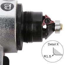 Chamfering Machine, Pneumatic Beveling Machine for Inner Hole Deburring Linear,1/4 Inch Intake Connection,Set A