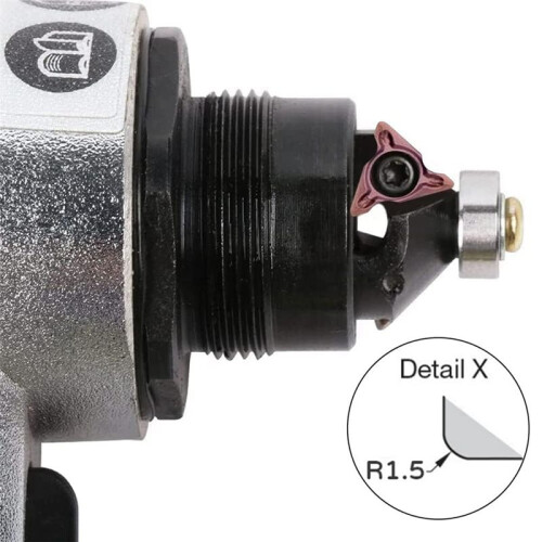 Chamfering Machine, Pneumatic Beveling Machine for Inner Hole Deburring Linear,1/4 Inch Intake Connection,Set A