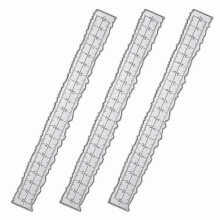 (As show, One size) Lot de 3 règles métalliques à bords irréguliers de 21,3 cm (8,4 pouces) pour la création de cartes,