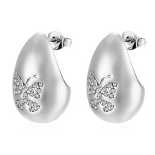 Gold Waterdrop Stud Earrings for Women Cubic Zirconia