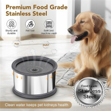 6.5L Dog Water Bowl 1.6 Gallon Super Large Capacity No Spill Dog Water Bowl,Stainless Steel Spill Proof Water Feeder(D)