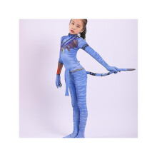 (Female, Kids XL(130-140cm)) ) Avatar Cosplay-dräkt Halloween-maskerad