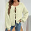 French Premium Wool Knit Cardigan Long Sleeve Open Front 1